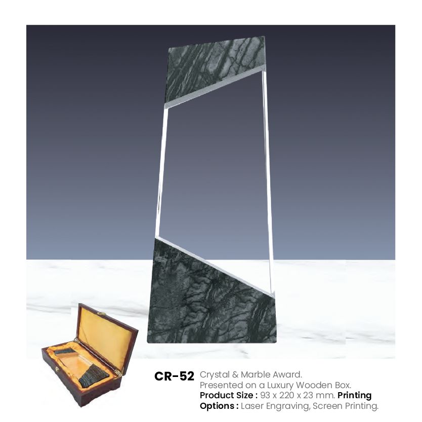 CR-52 Crystal & Marble Award Trophy | Corporate Awards UAE