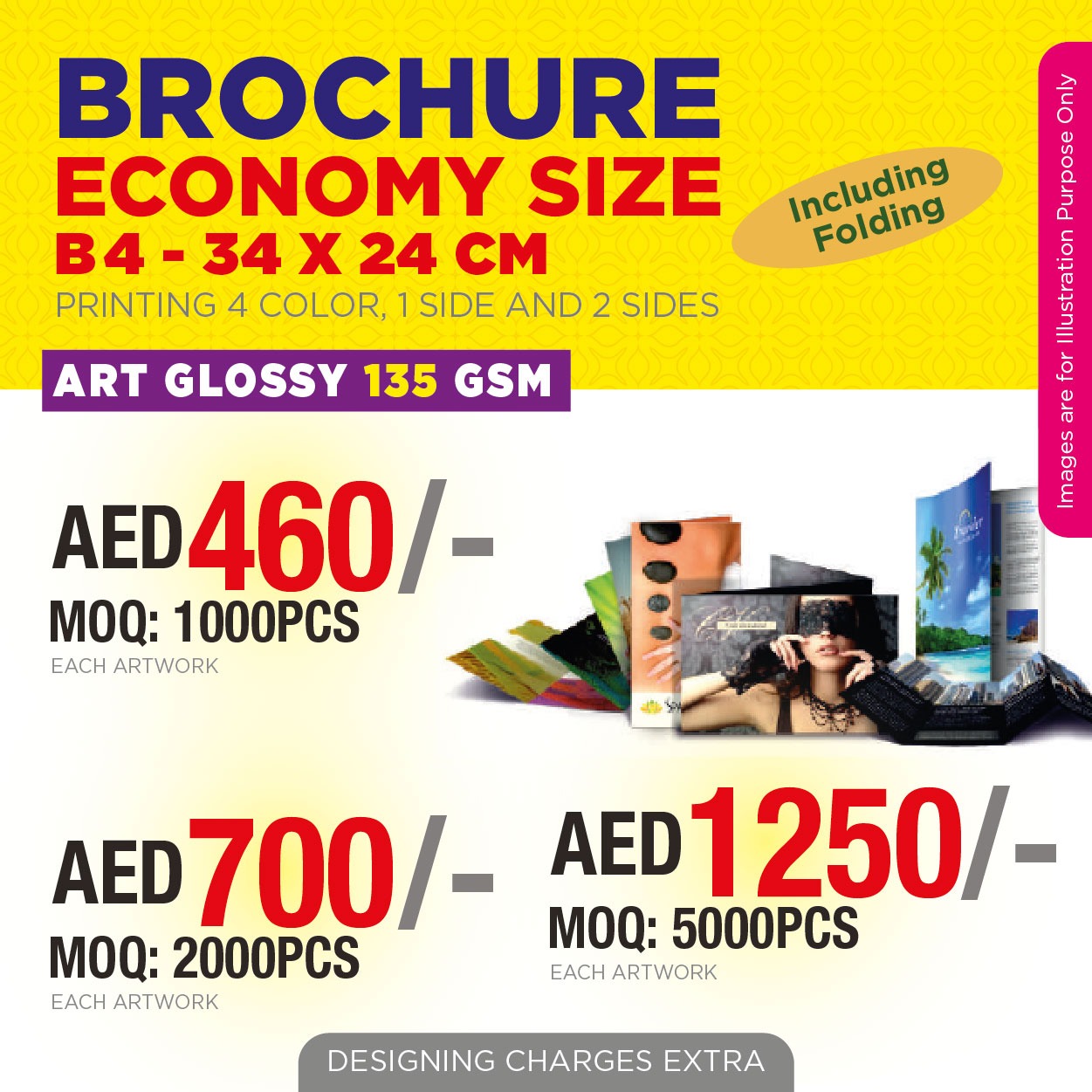 B4 Glossy Brochure Printing UAE | 135 GSM Art Glossy Brochures