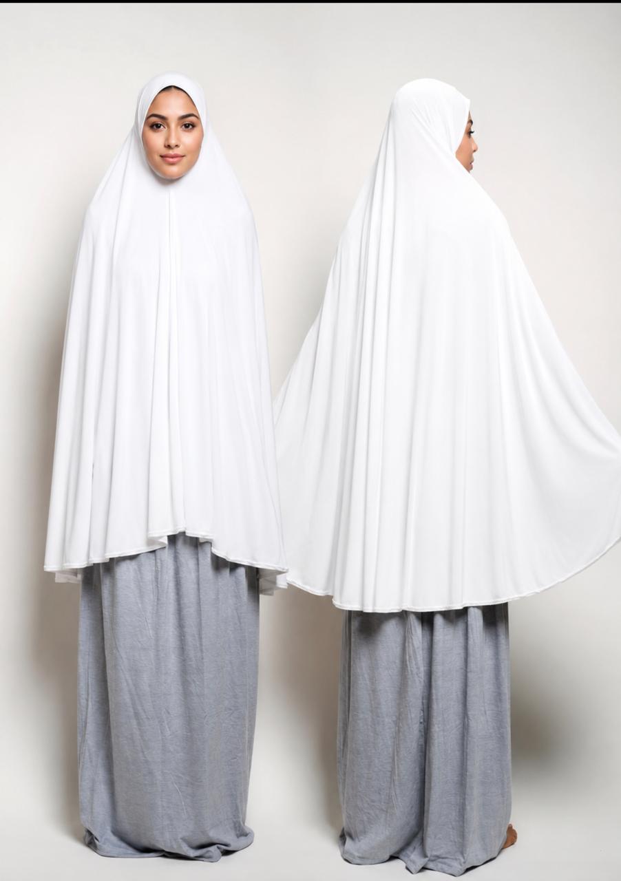 Premium Long Khimar Hijab for Women | Soft Stretch Cotton Blend Prayer cloth